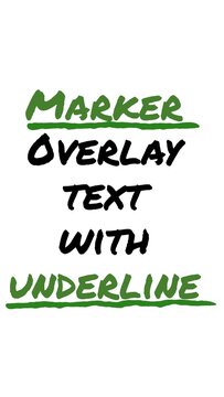Vertical Marker Overlay with Underline