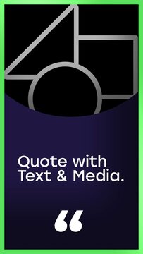 Vertical Quote with Text and Media