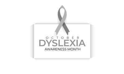 Dyslexia awareness month. background, banner, card, poster, template. Vector illustration.