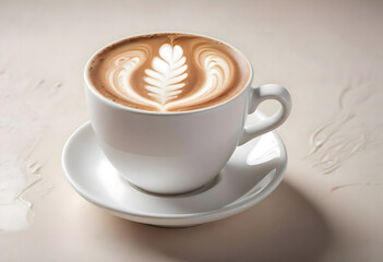 Concept photo of a white mug, mug mockup, cup of coffee
