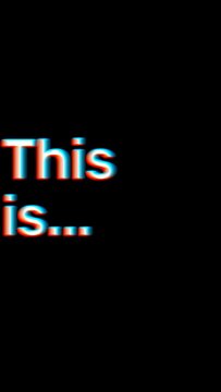 Vertical Text Movement Titles with Chromatic Aberration