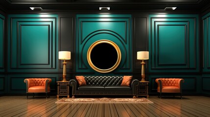classic interior with armchair