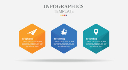 Infographic design template with icons for business template, presentation, web site