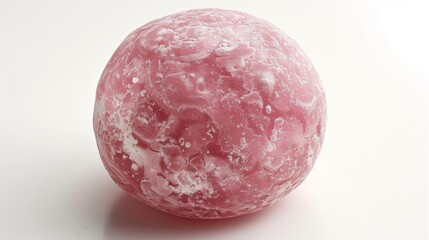 Delicate Pastel Japanese Mochi in Studio Light - Photorealistic Food Photography with Detailed Soft Texture on White Background