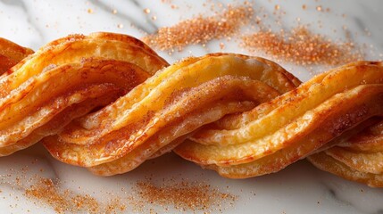 Crispy Mexican Churro with Cinnamon Sugar: Photorealistic Studio Capture on Canon EOS K5