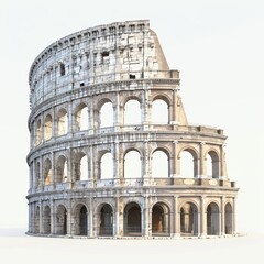 Fototapeta premium 3D colosseum arch isolated on white background