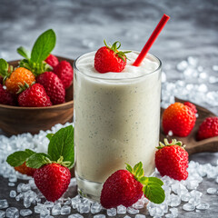 Ice shake with sweet taste photography ideas 