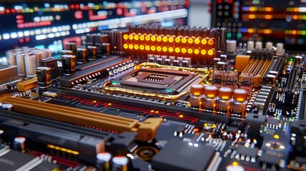 Close-up of a motherboard