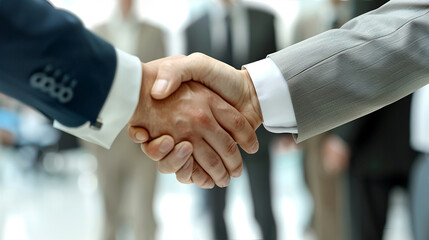 Business team shaking hands after a meeting