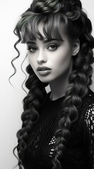 Fototapeta premium portrait of a woman with hair