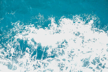 Beautiful texture of sea waves in the middle of the sea during the day. view from the ship of sea...