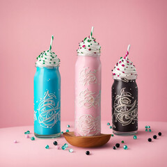 Fototapeta premium Ice shake with sweet taste photography ideas 