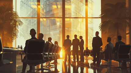 Obraz premium Professional presentation in a boardroom