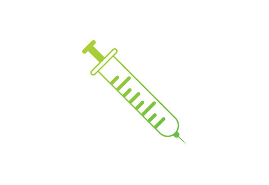 recommend clip art: Medical Syringe Injection Logo design Concept, Vector illustration