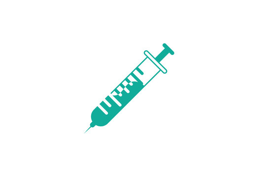 recommend clip art: Medical Syringe Injection Logo design Concept, Vector illustration
