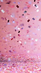 Pink Confetti Background