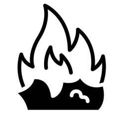 Campfire symbol bonfire vector icon
