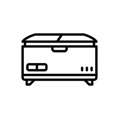Black line icon for freezer