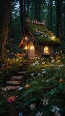 Fototapeta premium house in the forest