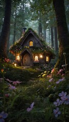 Fototapeta premium house in the forest
