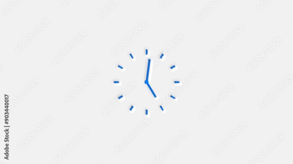 Poster time lapse analog clock face animation.