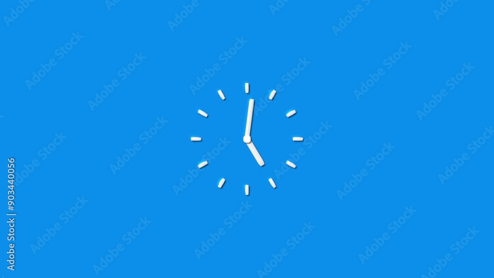 Poster time lapse analog clock face animation.