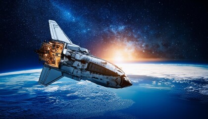 Fototapeta premium Sci-fi Filter SpaceShip Enterprise Background