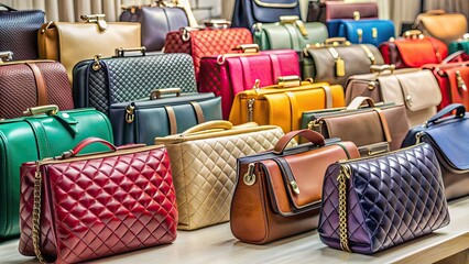 Stylish collection of ladies purses for marketing, fashion, handbags, accessories, trendy, elegant, chic, luxury, designer