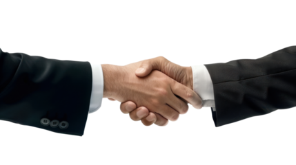 Handshake on transparent background