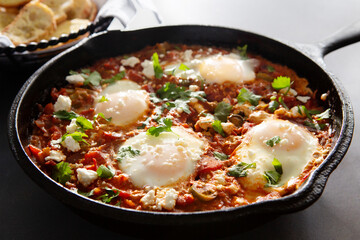 Sunny Breakfast of Spicy Eggs on Fire / Eggs in Purgatory