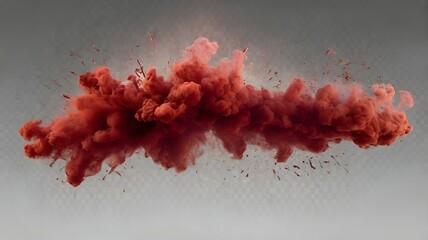 Abstract red smoke explosion