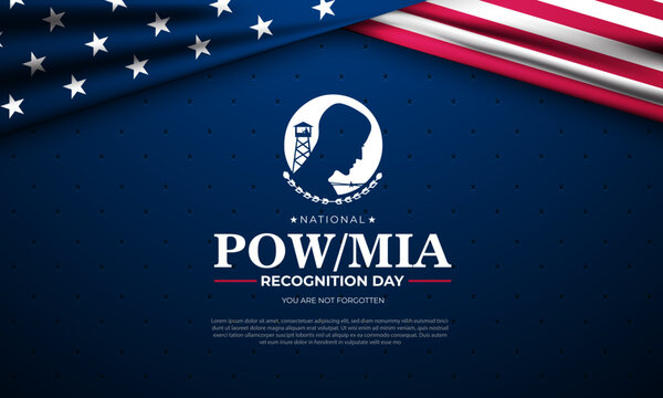 National POW MIA Recognition Day Background Vector Illustration