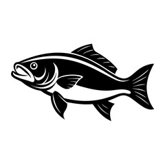 Silhouette Fish icon vector illustration design