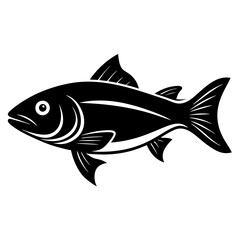 Silhouette Fish icon vector illustration design