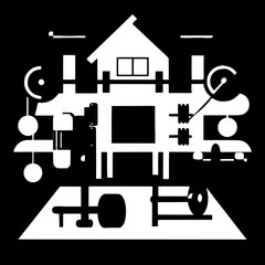 illustration of a building Gym
