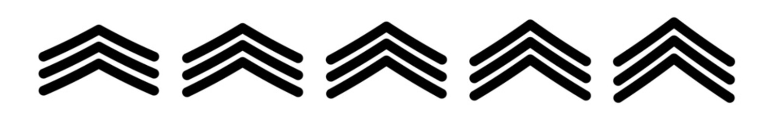 arrows up button with upward direction, arrow upwards icon, set of pointing symbol vector for graphics design object or as navigation on app and web illustration 