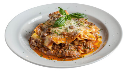 Lasagna on transparent background 