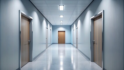 Modern corridor with a closed door, corridor, modern, door, interior design, architecture, hallway, contemporary, entrance