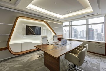 Modern Corporate Office with City View