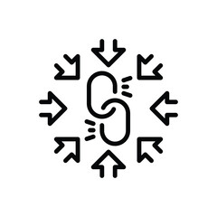 Black line icon for constraint