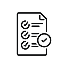 Black line icon for standard