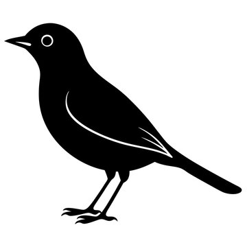 recommend clip art: Silhouette of a lark bird vector illustration template