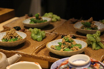 Obanzai (traditional style of Japanese cuisine native to Kyoto) in Kyoto, Japan