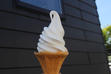 Soft serve ice cream in Kyoto, Japan