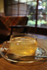 Hot lemonade in Kyoto, Japan