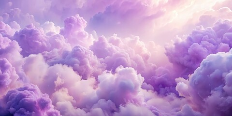 Fototapeta premium Purple cloud background with soft, fluffy textures and a dreamy atmosphere, purple, cloud, background, sky, fluffy, soft