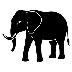 Elephant silhouette vector art illustration design