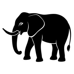 Elephant silhouette vector art illustration design