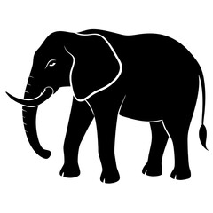 Elephant silhouette vector art illustration design