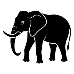 Elephant silhouette vector art illustration design